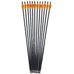 Kikzok 30 inch Carbon Arrows for Compound Bow, Recurve Bow, Targeting Practice Hunting Arrows with Removable Tips for Kids Youths and Adults 12 Pack (Orange)