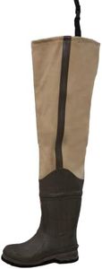 Frogg Toggs Bull Frogg 3-ply PVC Canvas Bootfoot Hip Wader, Felt Outsole, Khaki, Size 7