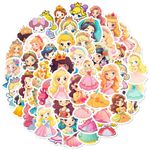 SEGXE 50 PCS Cartoon Princess Stickers, Kids Graffiti Personalized Decorative Stickers,for Laptop,Water Bottles,Skateboards, Refrigerator，Bicycles, Bags, (Cartoon Princess)