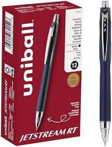 uni-ball Jetstream RT Ballpoint Pens, Fine Point (0.7mm), Black, 12 Count