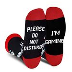 AGRIMONY Gaming Gamer Socks for Men Women Teen Boys-Do Not Disturb I'm Gaming Novelty Funny Fun Cool Funky Crazy Socks-Fathers Day Birthday Christmas Gamer Gaming Husband Dad Gifts Stocking Stuffers