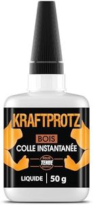 ARKA - KRAFTPROTZ BOIS 50 g | Colle instantanée extra forte | Colle à bois transparente | Super colle | Résistant à l'eau | Application facile & tenue sûre