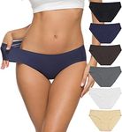 ALTHEANRAY Women’s Seamless Underwear No Show Panties Soft Stretch Bikini Underwears 6 Pack(CA3081M-color12)