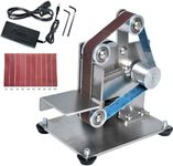 Electric Belt Sander, Mini Belt Grinder with 10pcs 330x15mm Belts, Burnishing Machine for Metal Plastic Wood Polishing Sharpening