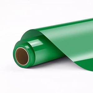 HTVRONT Green Permanent Vinyl - 12" x 11 FT Adhesive Permanent Vinyl Roll Compatible with Cricut Cutting Machine, Silhouette, Cameo, Signs, Scrapbooking, Craft, Die Cutters (Glossy Green)