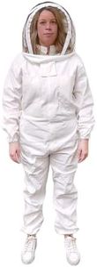 Beekeeping Suit Outfit Bee Hooded Cotton Ventilated Bee Keeping Protective Overalls