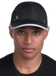 SAAKA Lightweight Sport Hat for Men. Fast Drying, Stays Cools. Best for Running, Tennis, Golf & Working Out. - Black - One Size