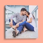 Memorywall® Canvas Print Personalized With Your Photos | Canvas Wrap Wooden Framed | Personalized Gift For Anniversary, Birthday, Wedding | Home Décor | Canvas (8"x8")