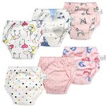 MooMoo Baby New Updgraded Cotton Training Pants Reusable Potty Training Underwear for Toddlers (G-2, 2T)