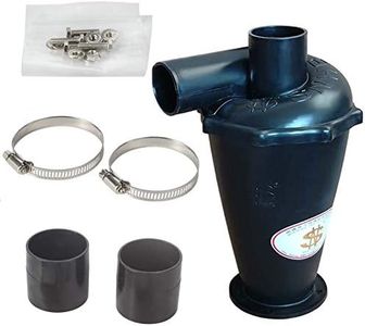 AGajtsell Cyclone Powder Dust Collector, High-Performance Seven Generation Strong Cyclone Dust Collector Filter Turbocharged Cyclone , Cycle Powder Collector Filter Centrifugal Separator Energy Efficiency Class A for Vacuum (black)