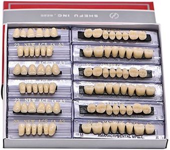 Angzhili Dental Synthetic Acrylic Resin False Teeth for Halloween Horror Teeth Denture Teeth Sets Shade A3 Upper And Lower Acrylic Teeth Sets(168pcs)