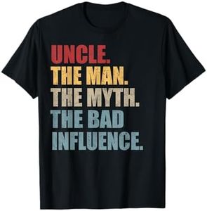 Vintage Fun Uncle Man Myth Bad Influence Funny T-Shirt