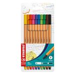 Fineliner - STABILO point 88 - Pack of 10 - Assorted Colours