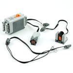 Power-Function-Motor Building Block Set Compatible with Technnic-Parts-Engine, Lights-Battery-Box-Receiver M-Motor Kit