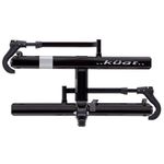 KUAT Sherpa 2.0 Durable Lightweight Aluminum Compact 2 Bike Transporting Hitch Rack with Cable Lock & Foldable Tire Cradles | Capacity - 40 Lbs per Tray, Black Metallic & Gray Anodize, 2"