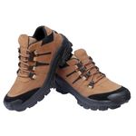 Men’s Everest-01 Trekking & Hiking Shoes | High Neck Shoes for Men Anti Skid Boot | Lace-Up Shoe for Men's & Boy's | Everyday Use Shoes(Beige, UK Footwear Size System, Adult, Men, Numeric, Medium, 9)