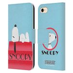 Head Case Designs Officially Licensed Peanuts House Snoopy Deco Dreams Leather Book Wallet Case Cover Compatible With Apple iPhone 7/8 / SE 2020 & 2022