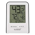 La Crosse Technology 308-1409WT-CBP Wireless Temperature Station with Time,White,