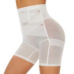 SIMIYA High Waisted Shapewear for Women Tummy Control Knickers, Slimming Body Shaper Pants Shaping Underwear, White L