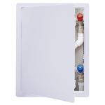 Suteck Plumbing Access Panel for Drywall Ceiling 12 x 16 Inch Reinforced Plastic Wall Access Doors Removable Hinged White