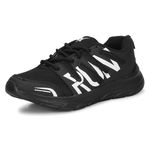 Kraasa Running Sports Shoes for Men | Latest Stylish Casual Sneakers for Men | Lace up Lightweight Shoes for Running, Walking, Gym, Trekking, Hiking & Party Running Shoes for Men Black UK 8