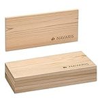 Navaris Cedar Planks for BBQ - 6 Wooden Grilling Planks for Smokey Western Barbequing Meats Fish Vegetables - Smoking Grill BBQ Accessories - 30x15cm