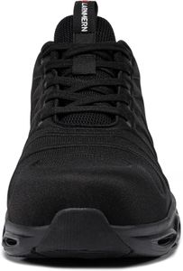 LARNMERN Steel Toe Safety Trainers, Black – Men’s Size 9 UK