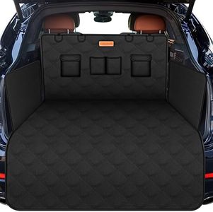 Looxmeer Kofferraumschutz Hund gesteppt mit Seiten- und Ladekantenschutz, Universal Hundedecke Auto Kofferraum, Wasserdicht & Pflegeleicht & Kratzfest, Kofferraum Schutzmatte Hunde für Kombi SUV