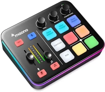 MAONO Gaming Audio Mixer, Audio Interface with Pro-preamp, RGB, Bluetooth, 48V Phantom Power for Live Streaming, Podcasting, Content Create, Gaming MaonoCaster G1 NEO (Not for USB Mic)