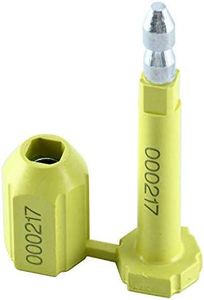 Amarine Made Bolt Seal (50 pcs) Shipping Seal with Print Progressive Numbering for Cargo Containers and Truck Trailers, Cargo Container Seals Yellow (50)