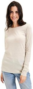 Women's 100% Merino Wool Base Layer Shirt Long Sleeve Thermal Underwear Crewneck Casual Tee Tops for Hiking Travel Skiing, Light Grey, XX-Large