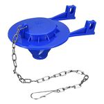 sourcing map 2 Inch Toilet Flapper Replacement Universal Toilet Flapper Stopper with Chain, Compatible Water-Saving Rubber Flapper for Toilet Flush Valve(Blue)