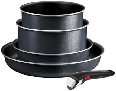 Tefal Ingenio So'Light, 5-Piece Cookware Set, Lightweight Pots and Pans, Light Tech Technology, Removable Handle, Titanium Non-Stick Coating, L7239523