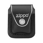 Zippo Lighter Pouch with Clip - Genuine Leather - Protection & Security - Adaptable to 5cm Belts - Holds all Zippo Windproof Lighters - Made in USA - Black