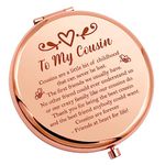 Cousin Compact Mirror Cousin Gift for Women BFF Friendship Pocket Mirror Soul Sister Besties Gift Cousins are Forever