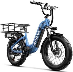 Ihahvc 1500W Motor Electric Bike for Adults with Rear Basket Blue