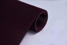 Voblin Anti Skid PVC Rubber Mat for Floor Large Size Home Entrance Doormat Waterproof Mud Dirt Trapper Indoor Outdoor Floor Carpet Plastic Non Slip for Hotel, Office(2x20 Feet)|| Wine