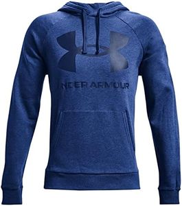 Under Armour Men's Rival Fleece Big Logo Hoodie, Blue, X-Large