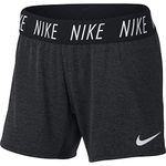 Nike Girls Dry Trophy Shorts - Black/Htr/White, Large