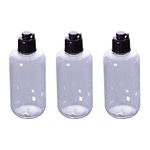 VASANA 3PCS 300ml/10oz Empty Refillable Clear Plastic Bottle with Flip Cap for Cosmetc Emollient Water Liquids Toiletries Shampoo Lotion Shower Gel