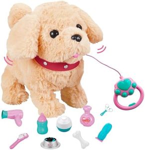 Plush Interactive Toy for Girls, Talking Golden Retriever Toy with Singing, Barking, Tail Wagging, Electronic Puppy, Stuffed Dog Toy for 2 3 4 Years Old Toddlers Girls Boys Christmas Birthday Gifts
