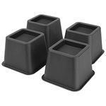 BTSD-home Bed Risers 3 inch Heavy Duty Furniture Risers for Sofa Couch Great for Under Bed Storage Set of 4