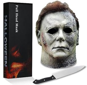 Halloween Mask Adult, Halloween Scary Cosplay Mask (Black)