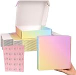 Shipping Boxes for Packaging 8x8x2", 30 Pack Colorful Corrugated Cardboard Boxes, Mailing Boxes for Small Business