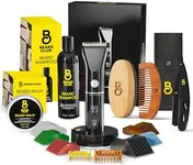 The Beard Club Mens Grooming Kit & PT45 Beard Trimmer for Men - Professional Cordless Electric Beard Hair & Moustache Trimmer, Straight Razor, Beard Shampoo, Balm, Beard Brush & Comb - Beard Kit Gift