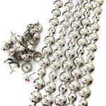 Let's Decorate 10 Meters D16mm Nickel Plated Decorative Nail Strips/Nailhead Trims,Upholstery Sofa Tacks,Loosing Tacks Matched (M:16mm Nickel)