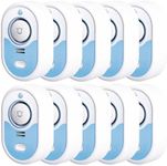 LSENTLY Water Leak Detector Supports 5 Years Standby Time, LED Indicator & 100dB Leak Alarm & Low Battery Reminder Water Alarm, IP66 Waterproof for Home, 10 Pack (Cannot Connect Wi-Fi)