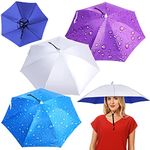 3 Pieces Fishing Umbrella Hat 30 inch Adjustable Head Umbrella Foldable UV Protection Umbrella Cap for Golf Camping Beach Gardening Sunshade Outdoor Adults