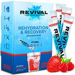 Revival Rapid Rehydration Electrolytes Powder - High Strength Vitamin C, B1, B3, B5, B12 Supplement Sachet Drink, Effervescent Electrolyte Hydration Tablets - 12 Pack Summer Fruits