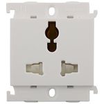 Legrand Polycarbonate Mylinc 13/10/6A Combi Socket 675554 (White)